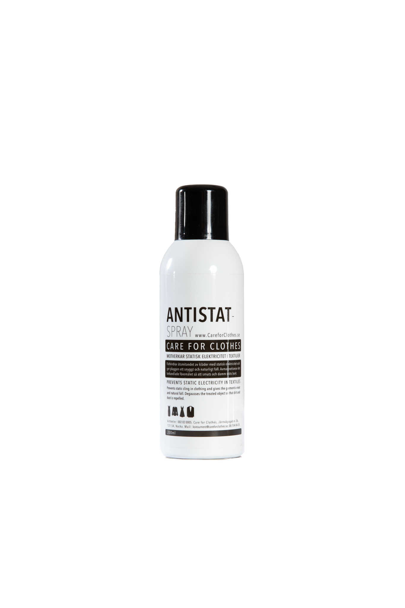 ANTISTAT SPRAY 200ml Counteracts static electricity in textiles