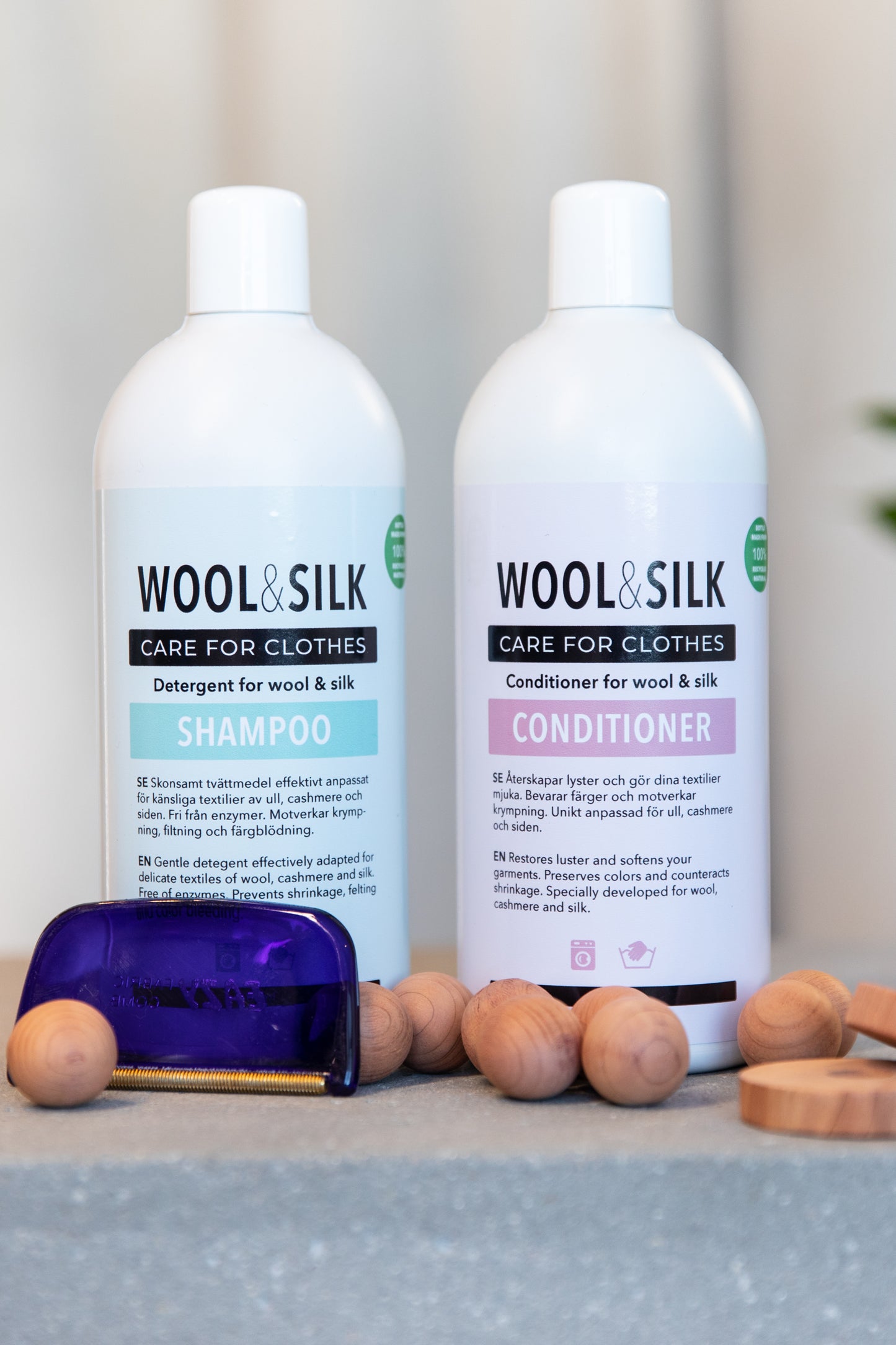 FINTVÄTTMEDEL FÖR ULL, KASHMIR OCH SIDEN - WOOL & SILK SHAMPOO + CONDITIONER