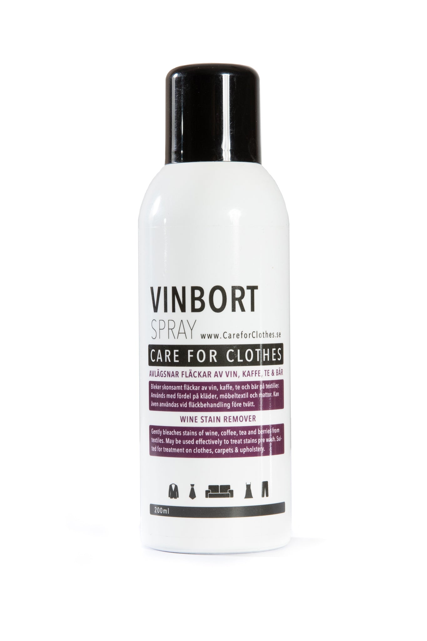 VINBORT SPRAY Fläckborttagning utan tvätt 200 ml